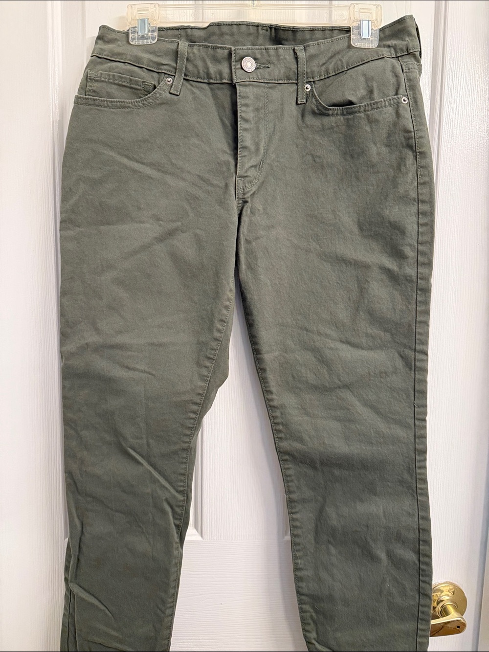 Levi's Olive-Tone Straight Leg Jeans